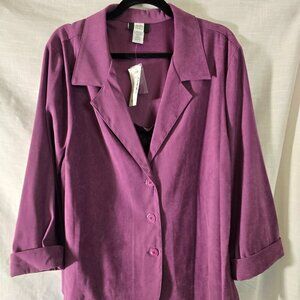 Studio 1940 Plum blazer 24W NWT